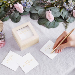 Livre d'or - boîte de conseils de mariage, 9.5x9.5x6cm