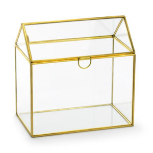 Urne porte-cartes cadeau en verre